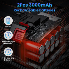 130000RPM Mini Cordless Leaf Blower Jet Blower Battery Operated Blower With 2x 3Ah Batteries For Leaf Snow Dust Water Blowing